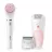 Epilator BRAUN Silk-epil SES 5-885 BS, 28 pinsete, 2 trepte de viteza, 3 duze, Alb, Roz