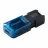 Флешка KINGSTON 256GB USB-С3.2 DATATRAVELER 80M, BLACK/BLUE, USB-C, CAP DESIGN, STYLISH SLIM PLASTIC CASING FITS, KEYRING LOOP (READ 200 MBYTE/S)