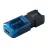 Флешка KINGSTON 256GB USB-С3.2 DataTraveler 80M, Black/Blue, USB-C, Cap design, Stylish slim plastic casing fits, Keyring Loop (Read 200 MByte/s)