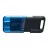 Флешка KINGSTON 128GB USB-С3.2 DataTraveler 80M, Black/Blue, USB-C, Cap design, Stylish slim plastic casing fits, Keyring Loop (Read 200 MByte/s)