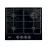 Plita incorporabila cu gaz Whirlpool TKRL 661 NB, 4 arzatoare, Arzator Wok, Sticla calita, Negru