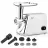 Masina de tocat carne RAF R.3368, 2500 W, 2.5 kg/min, Functie reverse, Alb