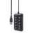Концентратор USB GEMBIRD UHB-U2P10P-01, Black, USB 2.0 Hub 10-port