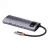 Docking station Baseus Metal Gleam 5-in-1, USB Type-C to 3xUSB 3.0, Type C PD 100W, HDMI 4K@60Hz, Gray CAHUB-CX0G