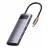 Docking station Baseus Metal Gleam 5-in-1, USB Type-C to 3xUSB 3.0, Type C PD 100W, HDMI 4K@60Hz, Gray CAHUB-CX0G