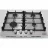 Варочная газовая панель WOLSER WL- 64G White Glass ECO, 4 конфорки, 60 cм, Нержавеющая сталь