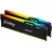 Модуль памяти KINGSTON 64GB DDR5-5600MHz Kingston FURY Beast RGB (Kit of 2x32GB) (KF556C40BBAK2-64), CL40-40-40, 1.25V,Blk