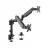 Держатель для монитора GEMBIRD Arm for 2 monitors 17"-32" - Gembird MA-DA2P-01, Adjustable desk 2 displays mounting arm, Gas spring 2-9 kg, VESA 75/100, arm rotates, extends and retracts, tilts to change reading angles, and allows to rotate display from landscape-to-portrait mode