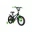 Bicicleta AIST Pluto 16" (мальчик) черно-зеленый 16 сталь 1 V-brake ножной пласт. крылья, звонок, боковые колеса, 16", 1 viteza, Negru, Verde