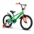 Bicicleta AIST Pluto 16" (мальчик) зеленый с оранжевым 16 сталь 1 V-brake ножной пласт. крылья, звонок, боковые колеса, 16", 3-6 ani, 1 viteza, Verde, Oranj