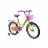 Bicicleta AIST Lilo 20" (девочка) желтый с розовым 20 сталь 1 V-brake ножной метал. крылья, багажник, корзина, боковые колеса, 20", 6-9 ani, 1 viteza, Galben, Roz