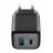 Зарядное устройство Cellular Line Wall Charger GAN Cellularline, 2 Ports, PD + USB, 30W, Black