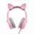 Gaming Casti Havit H2233D, 50MM DRIVER, 20-20KHZ, 20 OHM, 100DB, 2.2M, 3.5MM+USB, RGB, PINK+EARS.