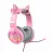 Gaming Casti Havit H2233D, 50MM DRIVER, 20-20KHZ, 20 OHM, 100DB, 2.2M, 3.5MM+USB, RGB, PINK+EARS.