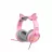 Игровые наушники Havit H2233d, 50mm driver, 20-20kHz, 20 Ohm, 100dB, 2.2m, 3.5mm+USB, RGB, Pink+Ears.