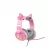 Игровые наушники Havit H2233d, 50mm driver, 20-20kHz, 20 Ohm, 100dB, 2.2m, 3.5mm+USB, RGB, Pink+Ears.