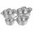 Set cratite Rondell RDS-756, 1.4 l, 2 l, 2.8 l, 5 l, 16 cm, 18 cm, 20 cm, 24 cm, Inox