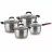 Set cratite Rondell RDS-824, 1.7 l, 2.3 l, 3.3 l, 5.6 l, 16 cm, 18 cm, 20 cm, 24 cm, Inox