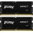 RAM KINGSTON 32GB DDR5-6400MHz SODIMM FURY Impact (Kit of 2x16GB) (KF564S38IBK2-32), CL38, 1.35V, Black