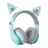 Наушники с микрофоном EDIFIER G5BT CAT Blue / Bluetooth Gaming On-ear headphones with microphone, RGB, 3.5mm / Bluetooth V5.2, Playback time 20 hours (light on); 36 hours (light off), Cute detachable cat ear with hall sensors, foldable design