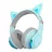 Наушники с микрофоном EDIFIER G5BT CAT Blue / Bluetooth Gaming On-ear headphones with microphone, RGB, 3.5mm / Bluetooth V5.2, Playback time 20 hours (light on); 36 hours (light off), Cute detachable cat ear with hall sensors, foldable design