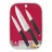 Набор ножей Rondell RD-1357, 8 см, 9 см, 12.7 см, 20 см, Нержавеющая сталь, Черный, Красный