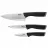 Set cutite Tefal K221S375, 9 cm, 12 cm, 15 cm, Inox, Negru