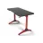 Геймерский компьютерный стол Lumi GMD03-1 Conqueror Gaming Desk with RGB Lighting, Black/Red, ЛДСП, Металл, Пластик, Чёрный, Красный