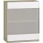 Кухонный элемент MP Jetta sus Nr 5 white/oak sonoma 60/72, Белый, Дуб Сонома