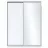 Шкаф-купе Fabrik Home 1600 (1 зеркало + 1 ДСП ) белый ясень 1600*600*2160, 159kg