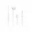 Casti cu fir HELMET Earphones M1 Series (3.5mm),White