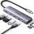 Docking station UGREEN HUB 6in1 Type-C 3.0 to HDMI 4K 30Hz + 2*USB-A 3.0 + SD/TF + 1*Type-C PD, TS 90MB/S, PD Power Supply 100W CM195, Space Grey