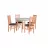 Стол MLAND OSLO 1 L laminat 80 x 80/110, Дерево