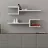 Polița Mobiland FORK SHELF SET - WHITE, Alb, 75 x 19.5 x 18