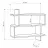 Polița MLAND PARALEL BOOKCASE - OAK, Stejar, 70 x 65.6 x 22