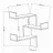Polița MLAND LUKSA CORNER BOOKCASE - WHITE, Alb, 90 x 60 x 60