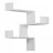 Polița MLAND LUKSA CORNER BOOKCASE - WHITE, Alb, 90 x 60 x 60