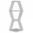 Polița MLAND SABLOR CORNER SHELF - WHITE, Alb, 86 x 30 x 30