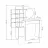 Masa de toaleta MLAND MUP DRESSING TABLE, PAL, Alb
