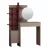 Masa de toaleta Mobiland MUP DRESSING TABLE, Pal, Mocco, Bordo