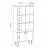 Dulap Mobiland BENE BOOKCASE, PAL melaminat, Antracit, Mocco