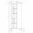 Dulap Mobiland JEDDA BOOKCASE, PAL melaminat, Alb