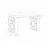 Masa de birou MLAND LABIRENT WORKING TABLE - WHITE - ANTHRACITE