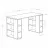 Стол офисный MLAND СOLMAR WORKING TABLE - WHITE - ANTHRACITE, ЛДСП, Антрацит
