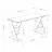 Masa de birou Mobiland PAPILLON WORKING TABLE - WHITE - ANTHRACITE