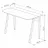 Стол офисный MLAND LUTON DESK - WHITE - LIGHT MOCHA, ЛДСП, Белый, Мокко
