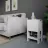 Noptiera Mobiland EMA NIGHTSTAND - WHITE - WHITE, Alb