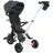 Bicicleta pentru copii QPlay NOVA PLUS RUBBER BLACK, 0.8-5 ani, 8.5", 7.5", Negru