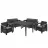 Set mobila de gradina KETER Corfu Fiesta Set Graphite/Gray (223216), Plastic, Grafit, Gri