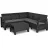 Set mobila de gradina KETER CORFU RELAX SET GRAPHITE/GRAY (227816), Plastic, Grafit, Gri